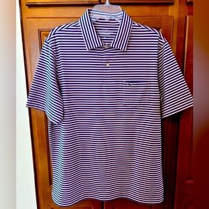 Men’s Vineyard Vines Performance Polo Size:M Color: Blue & Pink Stripes